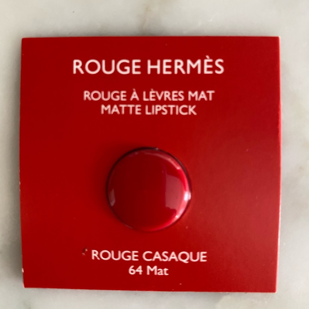 Hermes lipstick sample - Rouge Casaque (#64)